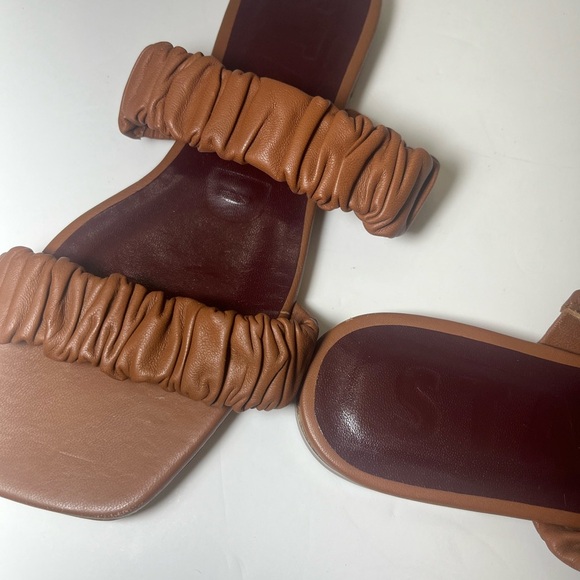 Staud Maya Ruched Leather Slides, no box - Picture 10 of 11